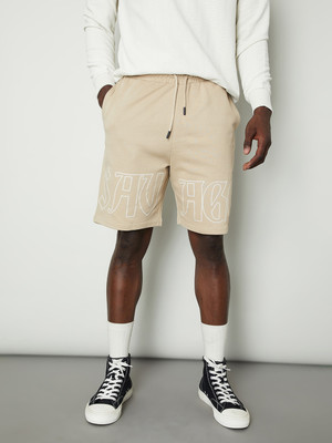 MAX Solid Men Beige Basic Shorts