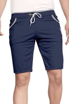 DARSHAN CREATION Solid Men Blue Casual Shorts