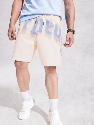WROGN Solid Men Beige Regular Shorts