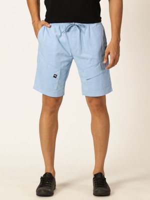 Thomas Scott Solid Men Blue Casual Shorts