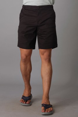 ROOKIES Solid Men Reversible Black Cargo Shorts