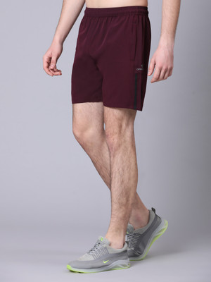DPassion Solid Men Maroon Regular Shorts