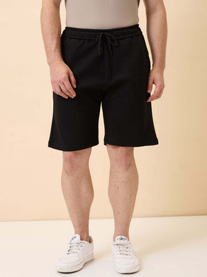 Status Quo Solid Men Black Regular Shorts