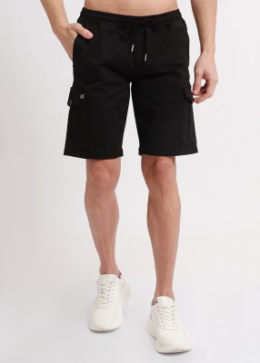 Banana Club Solid Men Black Casual Shorts