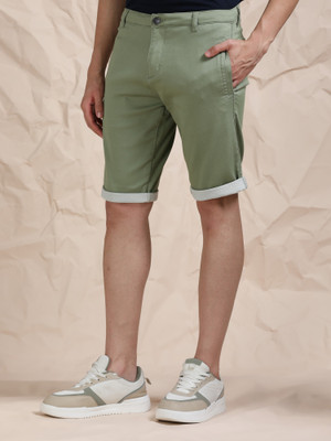 bEEVEE Solid Men Light Green Casual Shorts