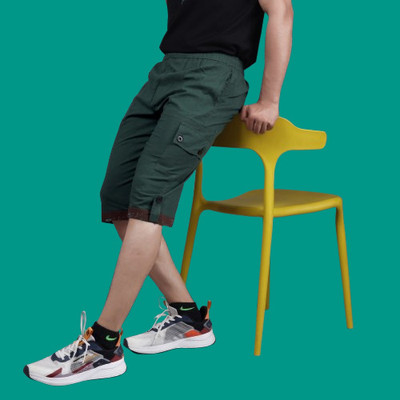HARICREATION Solid Men Green Cargo Shorts