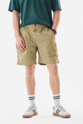 Snitch Solid Men Khaki Casual Shorts