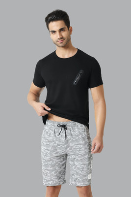 VAN HEUSEN Printed Men Grey Regular Shorts