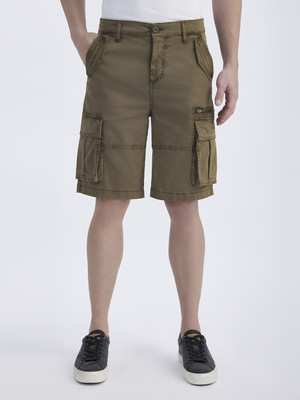 Pepe Jeans Solid Men Khaki Cargo Shorts