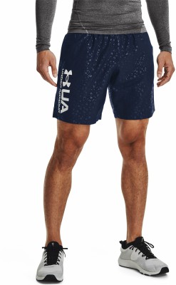 UNDER ARMOUR Solid Men Blue Regular Shorts