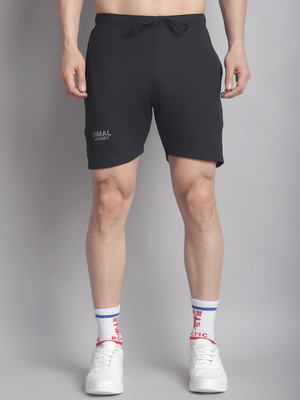 MACK JONNEY Solid Men Black Basic Shorts