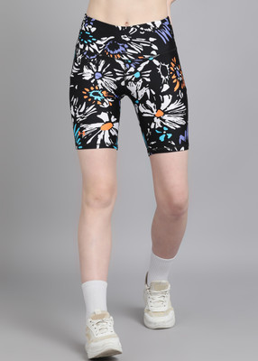 UNDER ARMOUR Printed Women White Compression Shorts