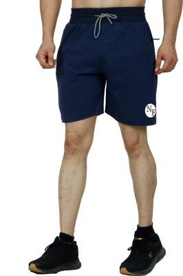 Naskar Fashion Solid Men Blue Regular Shorts