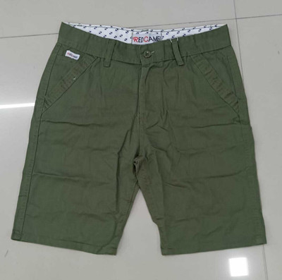 RCS Solid Men Green Chino Shorts