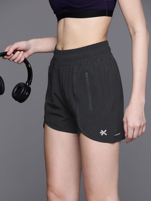 HRX by Hrithik Roshan Solid Women Grey Basic Shorts