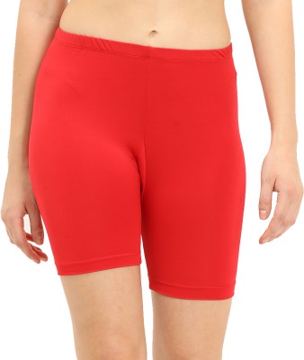 Envie Solid Women Red Cycling Shorts