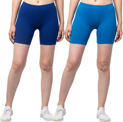 HiRRuX Solid Women Dark Blue, Blue Regular Shorts
