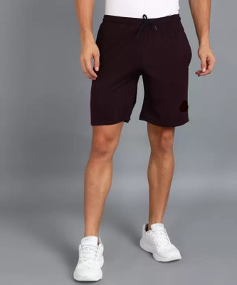 DISSMI Self Design Men Maroon Regular Shorts