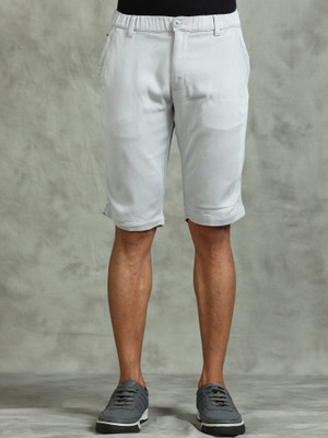 bEEVEE Solid Men Grey Basic Shorts
