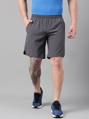 UNPAR Solid Men Grey Sports Shorts