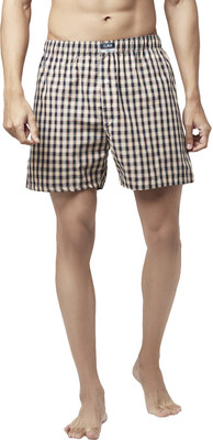 Ajile By Pantaloons Checkered Men Brown Boxer Shorts