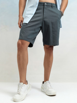 HIGHLANDER Solid Men Blue Casual Shorts