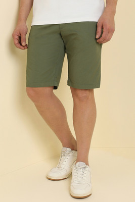 Allen Solly Solid Men Green Regular Shorts