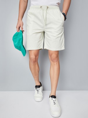 MAX Solid Men Green Casual Shorts