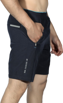 Renessa Solid Men Dark Blue Running Shorts