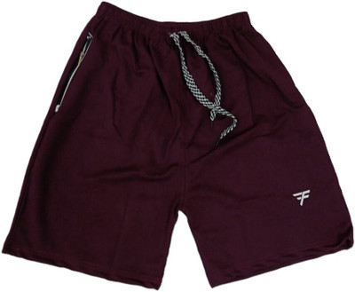 Skies Group Printed Men Maroon Basic Shorts