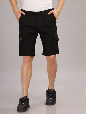 Paul Street Solid Men Black Casual Shorts