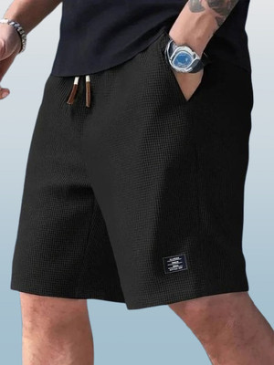 AA Fashion Solid Men Black Regular Shorts, Night Shorts, Casual Shorts, Sports Shorts