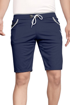 DARSHAN CREATION Solid Men Blue Casual Shorts