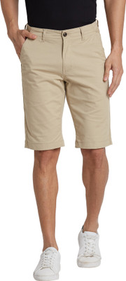 Globus Solid Men Beige Chino Shorts