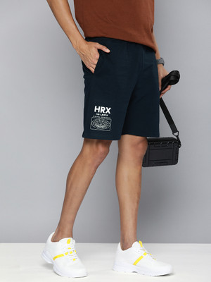 HRX by Hrithik Roshan Graphic Print Men Blue Regular Shorts