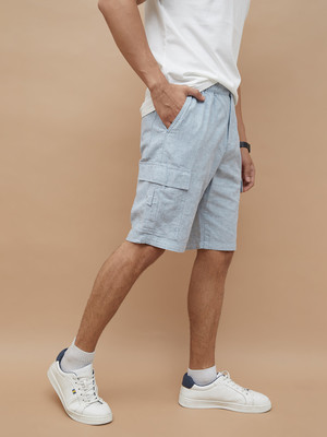 Fame Forever by Lifestyle Solid Men Light Blue Basic Shorts