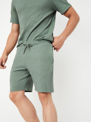 MAX Printed Men Green Basic Shorts