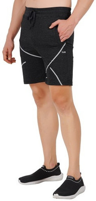 Barry and Clark Solid Men Black Basic Shorts