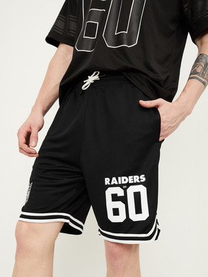 MAX Printed Men Black Regular Shorts
