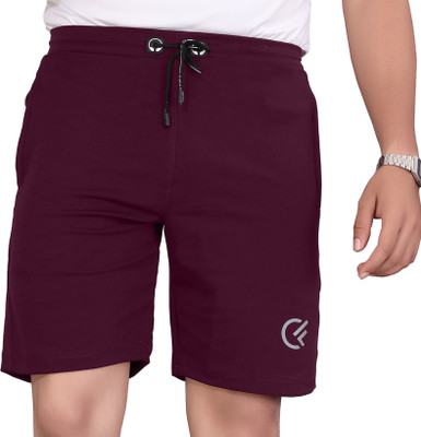CELLUX Printed Men Maroon Regular Shorts