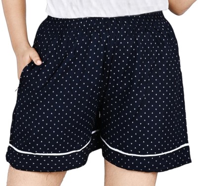 Goodpoint Printed Women Blue Regular Shorts