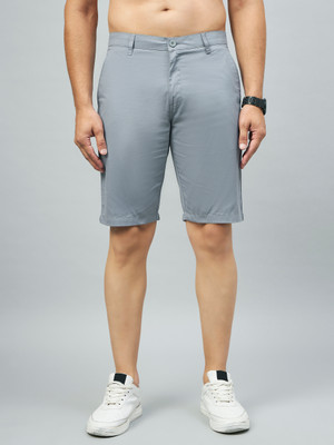 STUDIO NEXX Solid Men Grey Chino Shorts