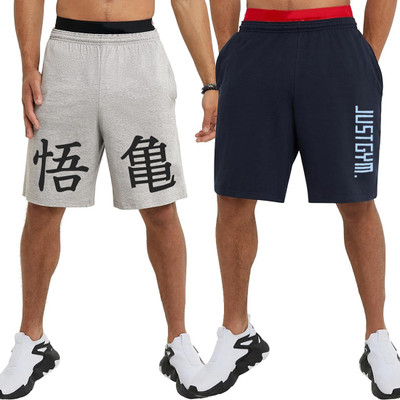 HOTFITS Printed Men Blue, Grey Basic Shorts