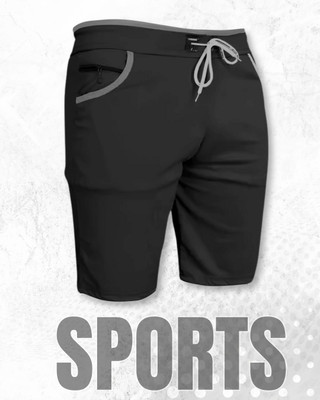 Venner Solid Men Black Gym Shorts, Running Shorts