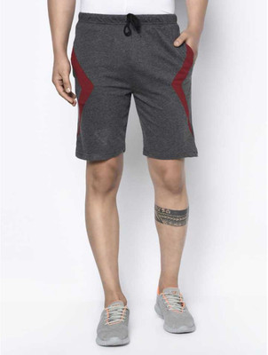 UNICUS APPAREL Self Design Men Grey Casual Shorts