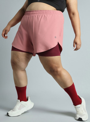 Cult Solid Women Pink Sports Shorts