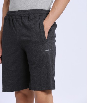 Pepe Jeans Self Design Men Grey Sports Shorts