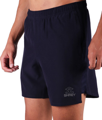 Shrey Solid Men Blue Sports Shorts