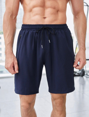 Spohub Solid Men Blue Gym Shorts