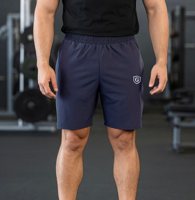 Gur Style Solid Men Dark Blue Regular Shorts